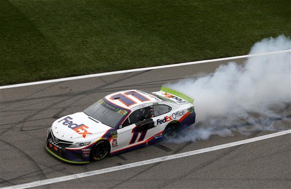 Denny Hamlin Earns 5th Win of Season in Kansas Elimination Race