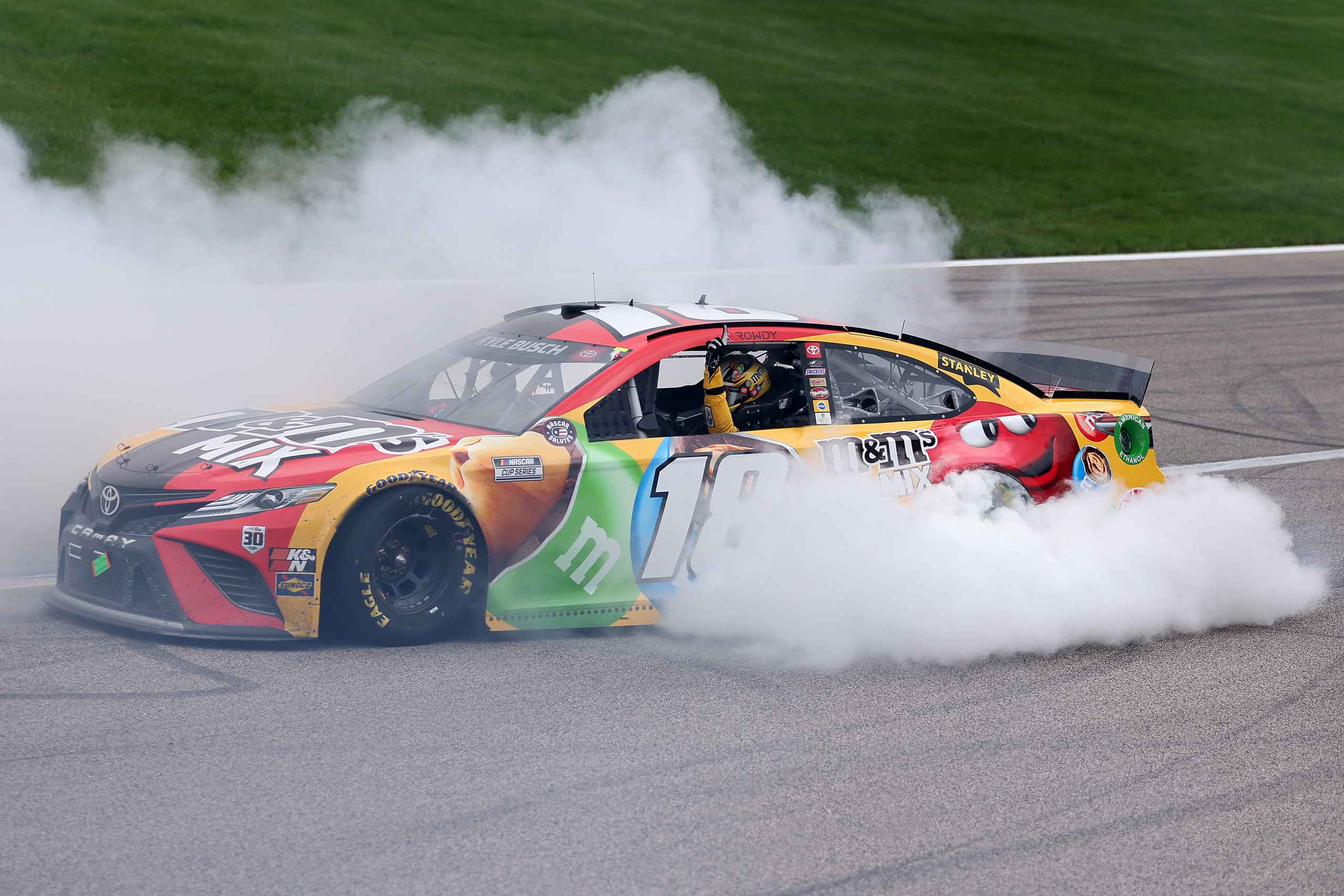 Kyle Busch Sweeps Birthday Weekend at Kansas