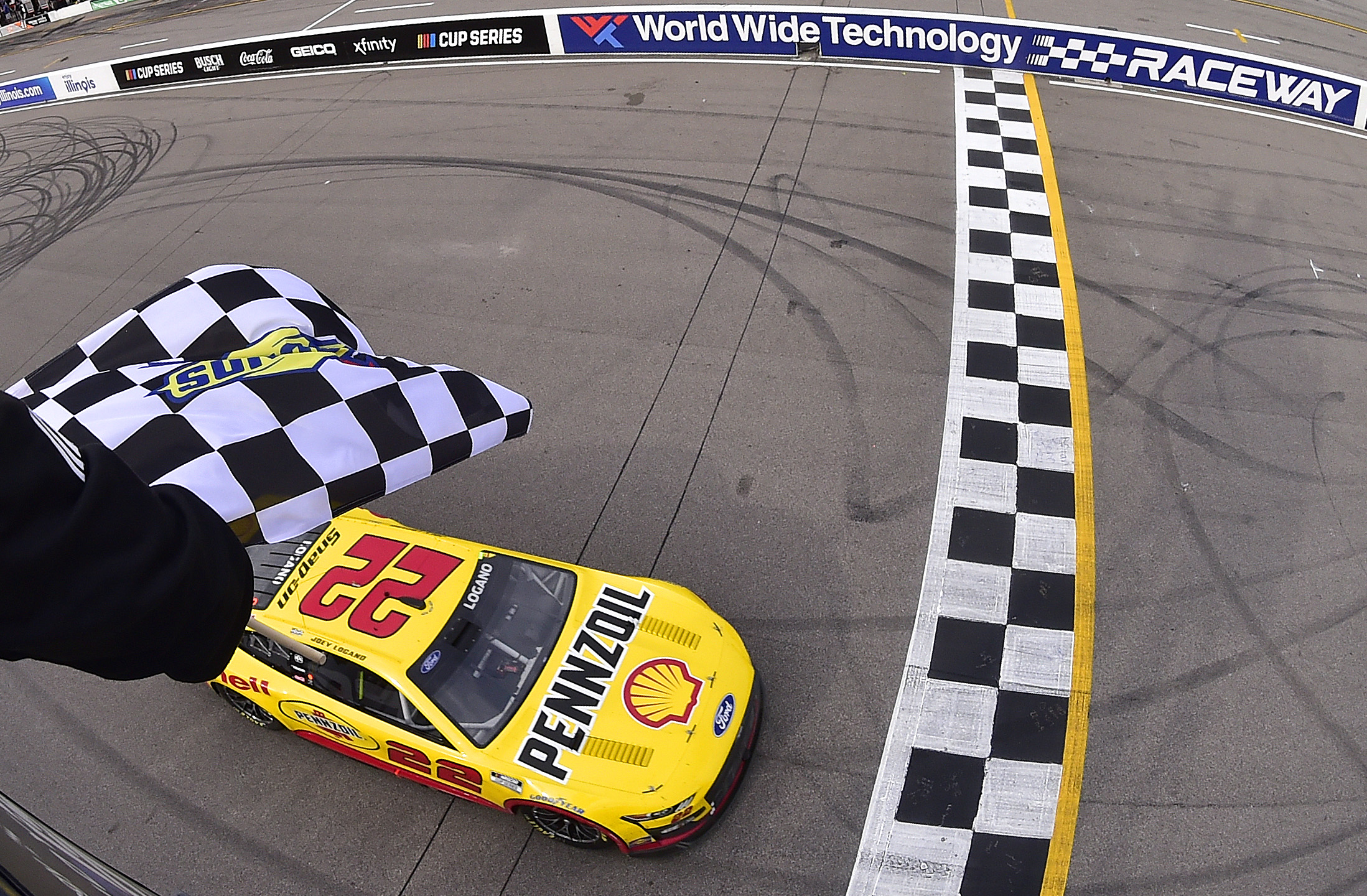 Logano Outlasts Busch in Overtime at Gateway