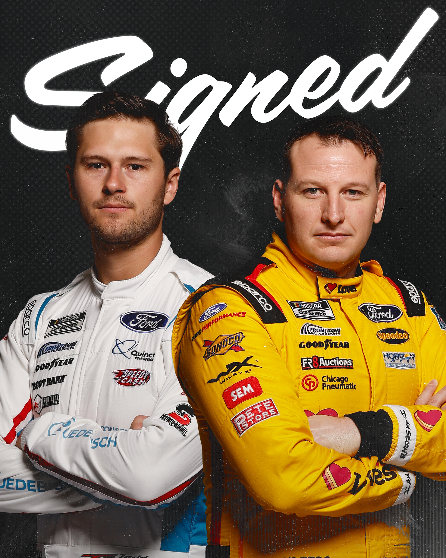 Front Row Motorsports Re-Signs McDowell, Gilliland