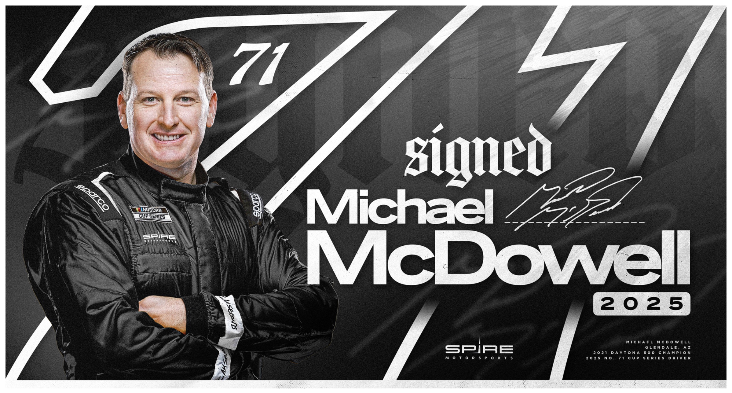 Michael McDowell to Drive Spire Motorsports No. 71 in 2025