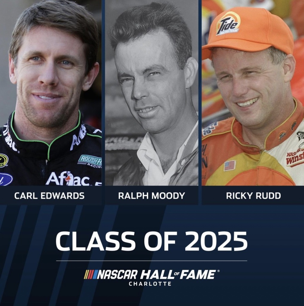 Edwards, Rudd, Moody Make 2025 NASCAR Hall of Fame Class