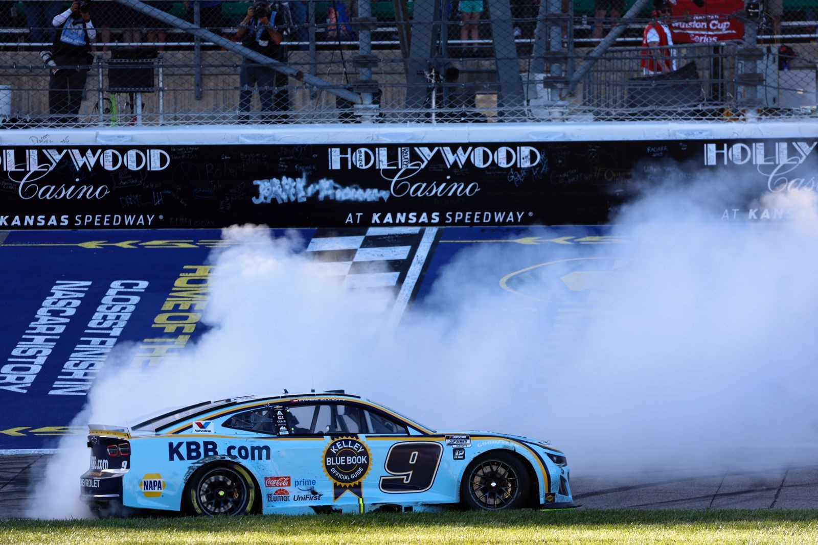 Chase Elliott Clinched into Round of 8 after Kansas Fireworks