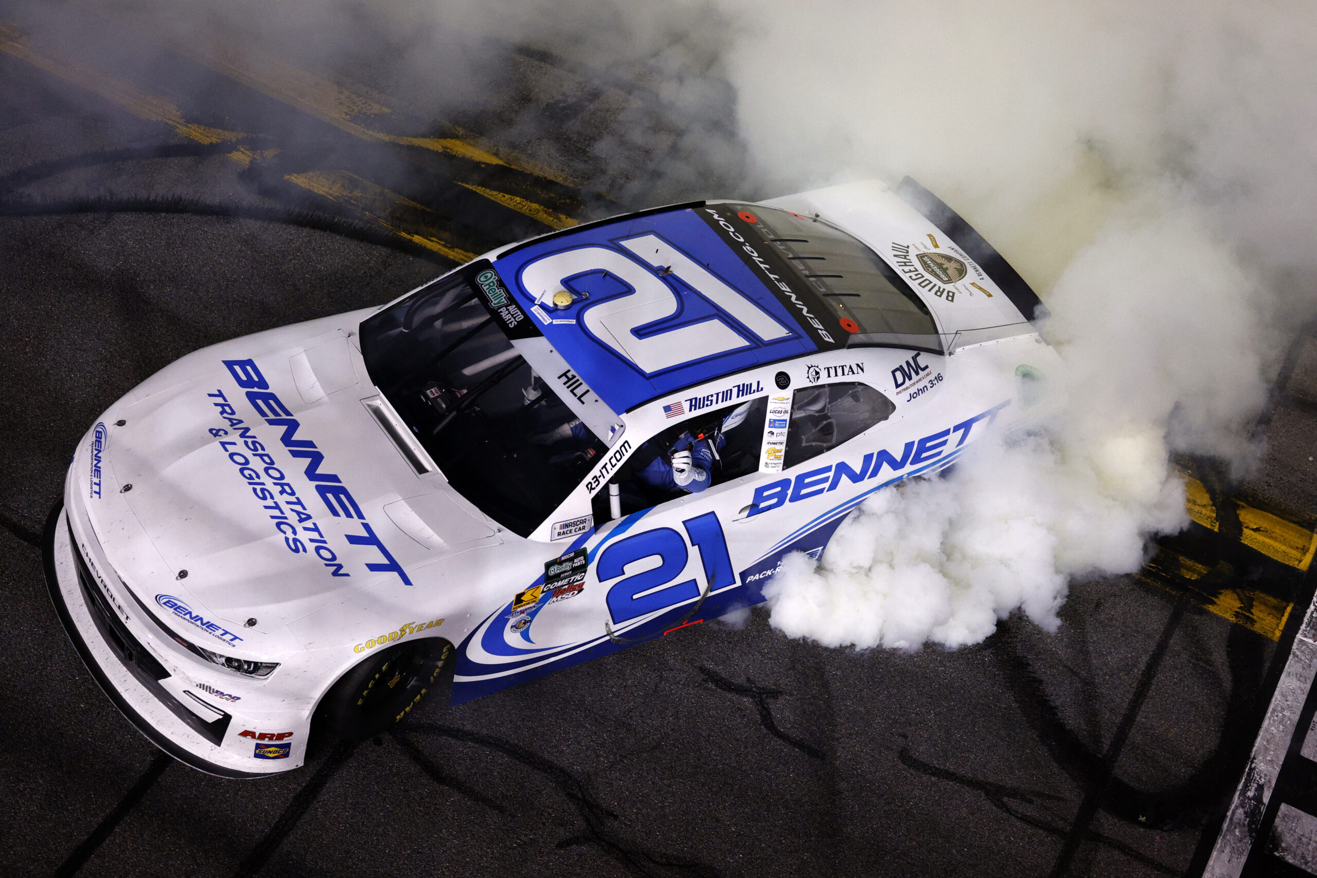 Austin Hill Takes Drafting Win Number 11 at Daytona