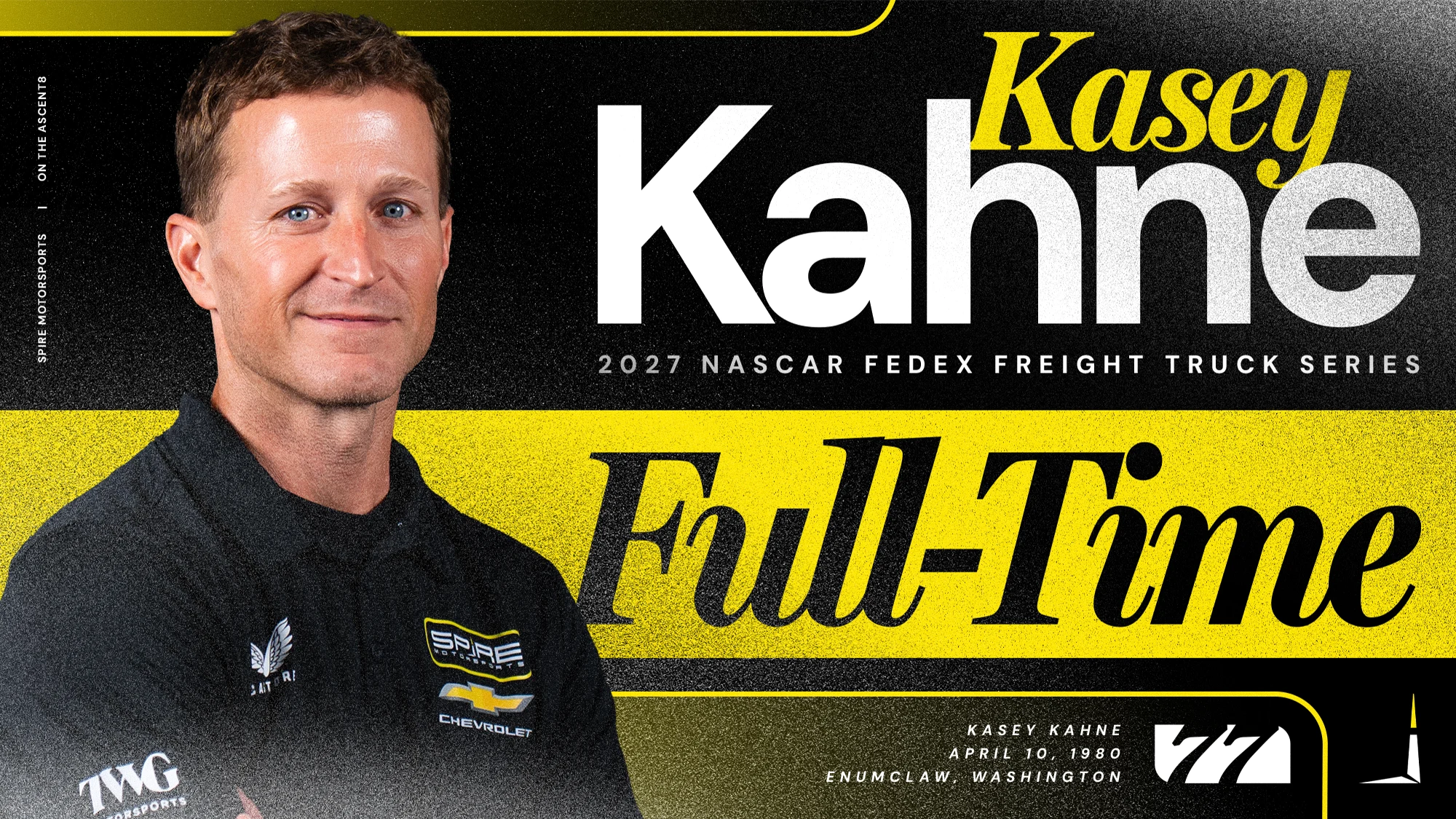 Kasey Kahne to Run Full-Time in 2027 Truck Series with Spire